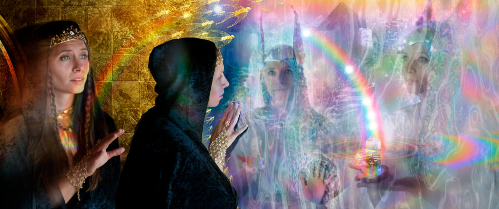 Gifts From the Realm of the Higher Self - detail. By Sonya Shannon.